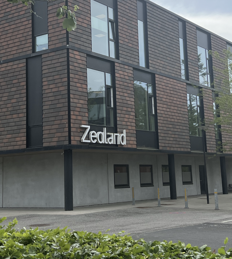 Exterior view of Zealand Academy of Technologies and Business, where I study Marketing Management
